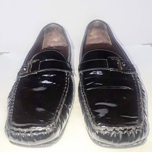 Stuart Weitzman Black Patent Driving Flats